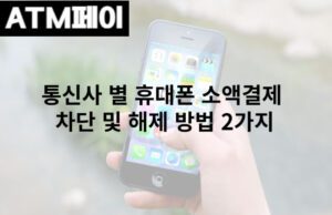 통신사 별 휴대폰 소액결제 차단 및 해제 방법 2가지